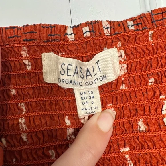 Women's Red Patterned Fish Top - Picture 5 of 5